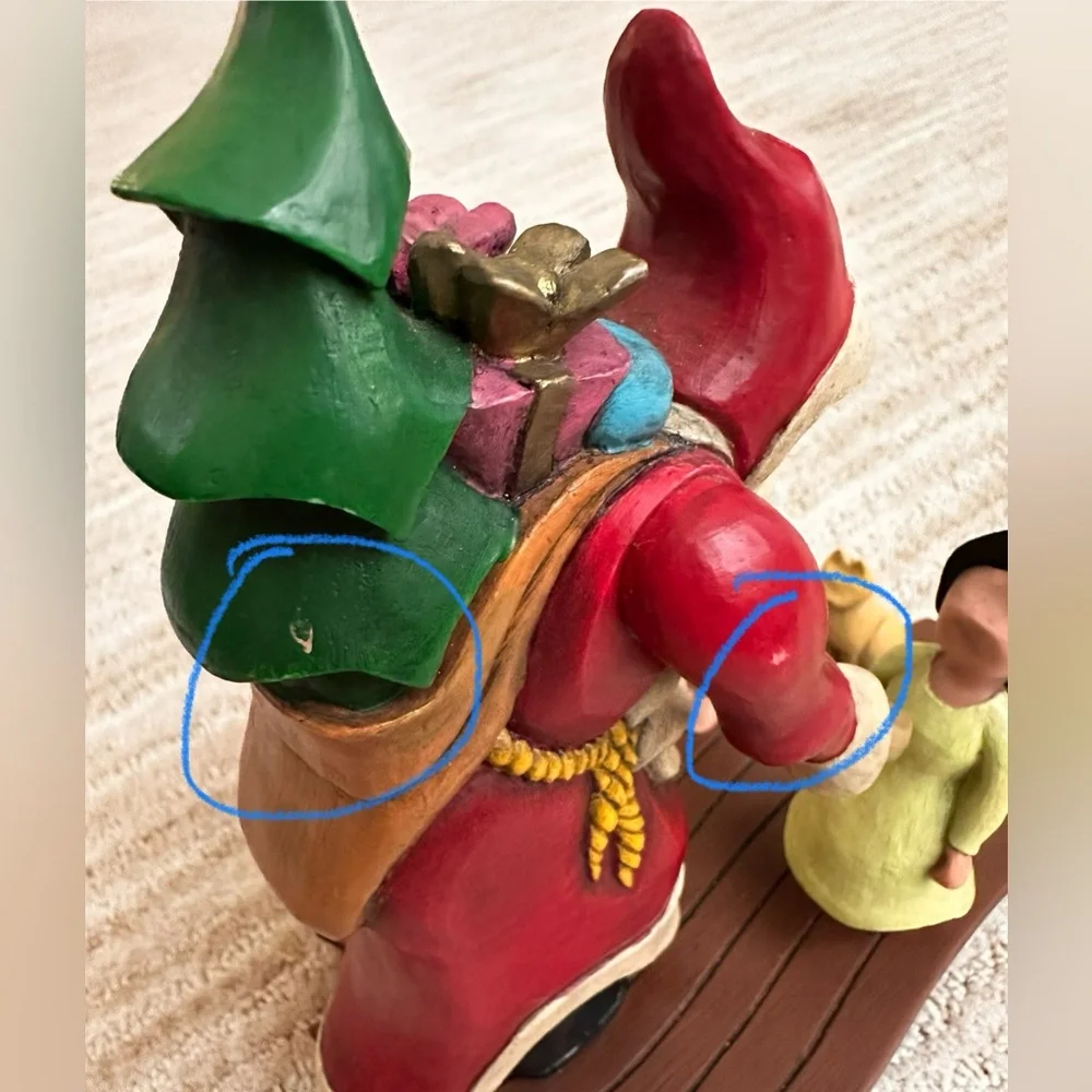 Demdaco Soon Would Be There Santa Figurine by Rhett Johnson - 2005 Collectible
